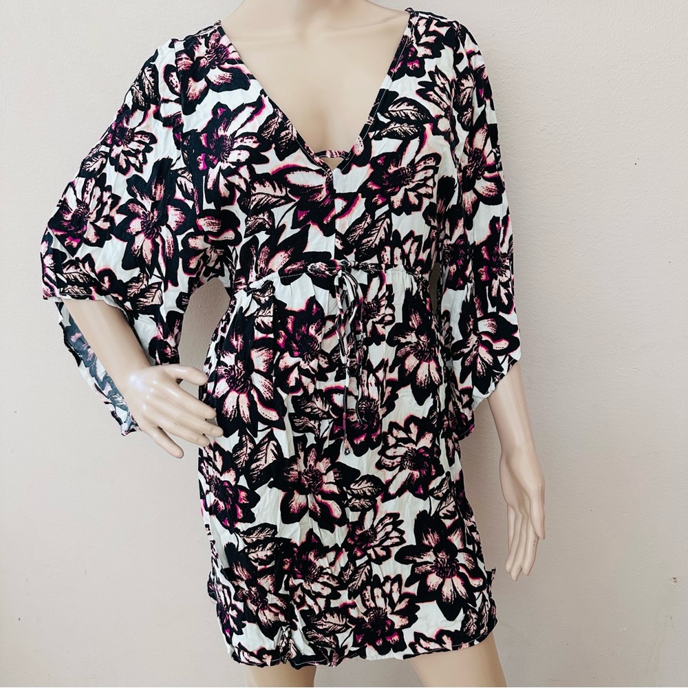 Abercrombie & Fitch Floral Mini Dress - Black and Pink